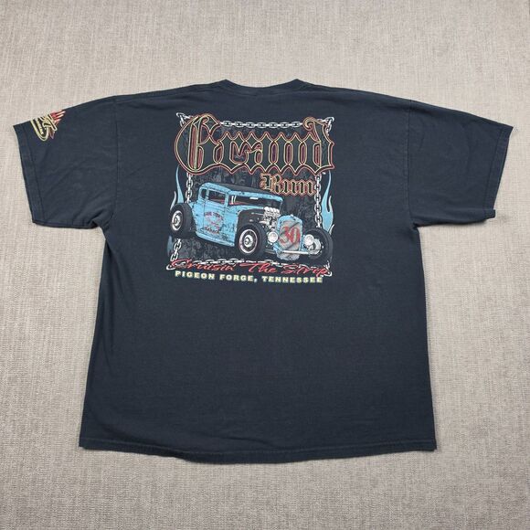 Gildan Other - Vintage Grand Run Pigeon Forge Shirt Mens 2XL Black Graphic Tee Grunge Y2K 2000s